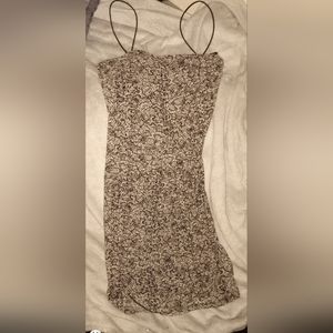 snakeskin pattern dress